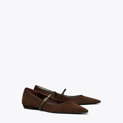 Tory Burch Double T Buckle Mary Jane In Brown