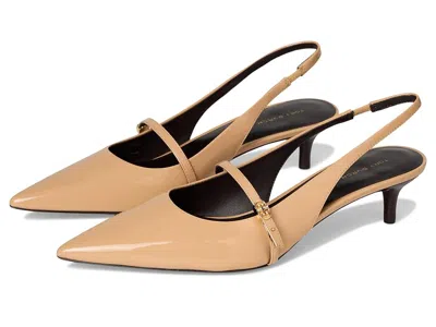 Tory Burch Double T Buckle Mary Jane Pumps 45mm In Nude