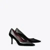 Tory Burch Double T Buckle Patent Pump In Perfect Black