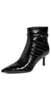 Tory Burch Double T Buckle Pointed Ankle Boots 65mm Perfect Black In Perfect Black