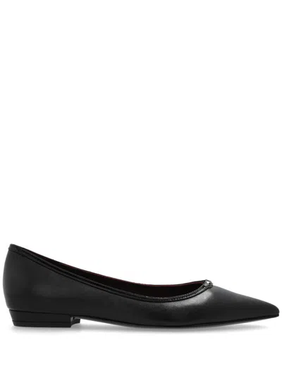 TORY BURCH DOUBLE T BUCKLE POINTED TOE FLAT