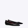 Tory Burch Double T Buckle Pointed-toe Flat In Perfect Black