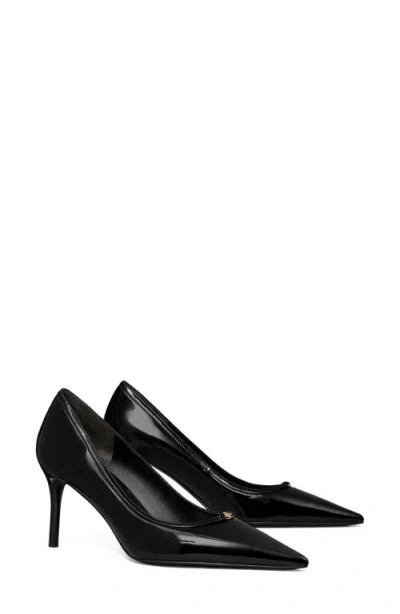 Tory Burch Double T Buckle Pointed Toe Pump In Animal Print