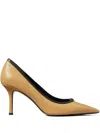 Tory Burch 80mm Double T Buckle Pumps In Brown