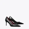 Tory Burch Double T Buckle Patent Pump In Black