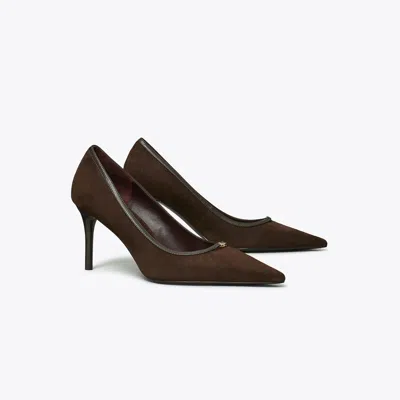 Tory Burch Double T Buckle Pump In Brown
