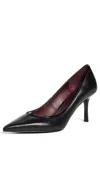 Tory Burch Double T Buckle Pump In Perfect Black/perfect Black
