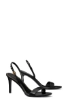 Tory Burch Double T Buckle Slingback Sandal In Perfect Black