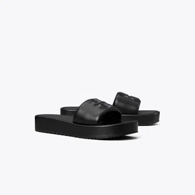 Tory Burch Double T Burch Platform Slide In Black