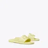 Tory Burch Double T Burch Slide In Frozen Zest