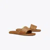 Tory Burch Double T Burch Slide, Wide In Gold
