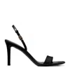 Tory Burch Double T-button High-heeled Sandals In Black