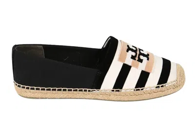 Pre-owned Tory Burch Double T Espadrille (women's) Sneakers In Natural/nero