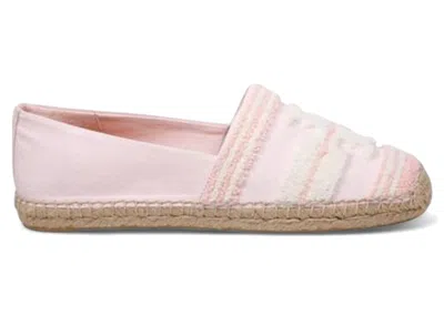 Pre-owned Tory Burch Double T Espadrille (women's) Sneakers In Pink Tulle