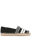 Tory Burch Black Cotton Blend Espadrilles In Black