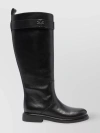 TORY BURCH DOUBLE T FUNCTIONAL LEATHER KNEE BOOTS