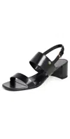 Tory Burch Leather Dual-band Slingback Sandals In Light Cream