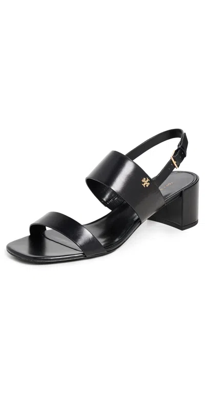 Tory Burch Double T Heel Sandals 50mm Perfect Black / Perfect Black