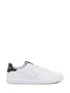 Tory Burch Double T Howell Leather Sneakers In White