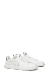 Tory Burch Double T Howell Court Sneaker In Silver