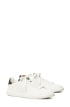Tory Burch Double T Howell Court Sneaker In Titanium White/creta