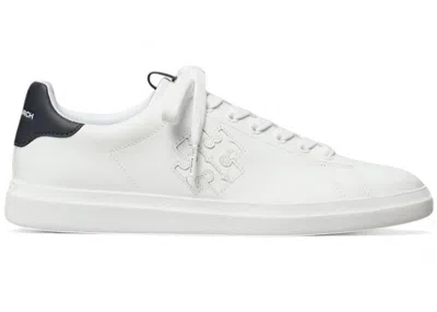 Pre-owned Tory Burch Double T Howell Court Sneaker (women's) Sneakers In White Black In Multi