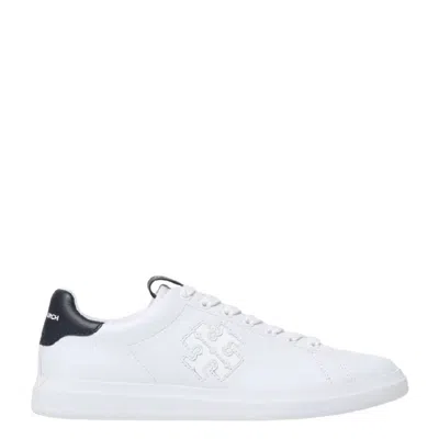 Tory Burch Double T Howell Court Sneakers In White