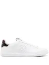Tory Burch Double T Howell Leather Sneakers In White