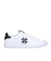 Tory Burch Nappa Leather Howell Court Sneakers In White