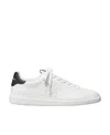 Tory Burch Double T Howell Leather Sneakers In White