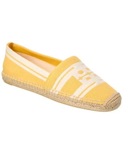 Tory Burch Double T Jacquard Espadrille In Yellow