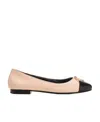 Tory Burch Cap-toe Ballet Rose In Nude