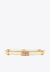 Tory Burch Double T Leather Bracelet