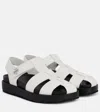 Tory Burch Double T Leather Fisherman Sandals