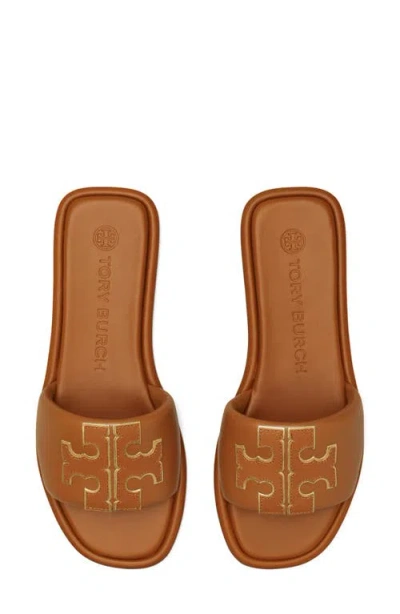 Tory Burch Double-t Leather Sport Slide Sandal