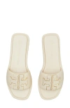 Tory Burch Double-t Leather Sport Slide Sandal In Gold