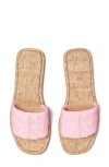 Tory Burch Double T Burch Slide In Petunia/natural