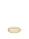 Tory Burch Double T Logo Layered Bracelet In Gold