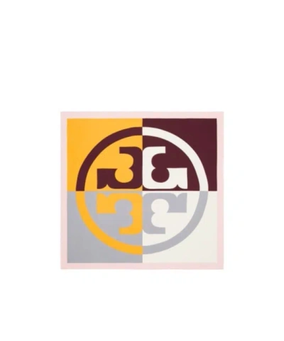 Tory Burch Double T Logo Printed Scarf In Multicolor