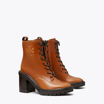 Tory Burch Double T Lug Ankle Boot In Sierra Tan