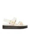 Tory Burch Pave Geo Bombe Miller Low Heel Sandal Shoes In White