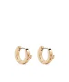 Tory Burch Double T-motif Polished Earrings In Yellow