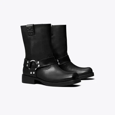 Tory Burch Double T Moto Boot In Black