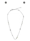 Tory Burch Double T Necklace Set In Silver