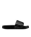 Tory Burch Double T Pool Slides In Black