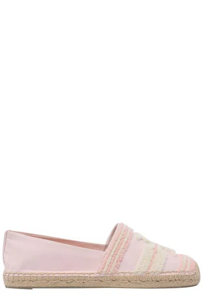 Tory Burch Double T Slip-on Espadrilles In Pink