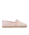 Tory Burch Double T Slip-on Espadrilles In Pink