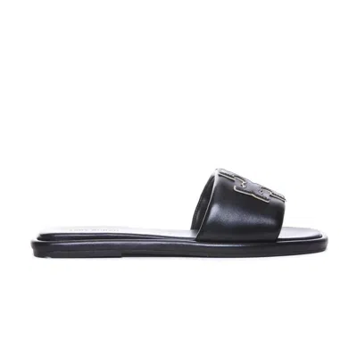 Tory Burch Double T Sport Slide In Black