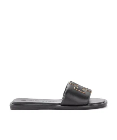 Tory Burch Sandalo Slider Sportivo A Doppia T In Animal Print