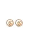 Tory Burch Elegant Brass And Glass Bijoux In Gold